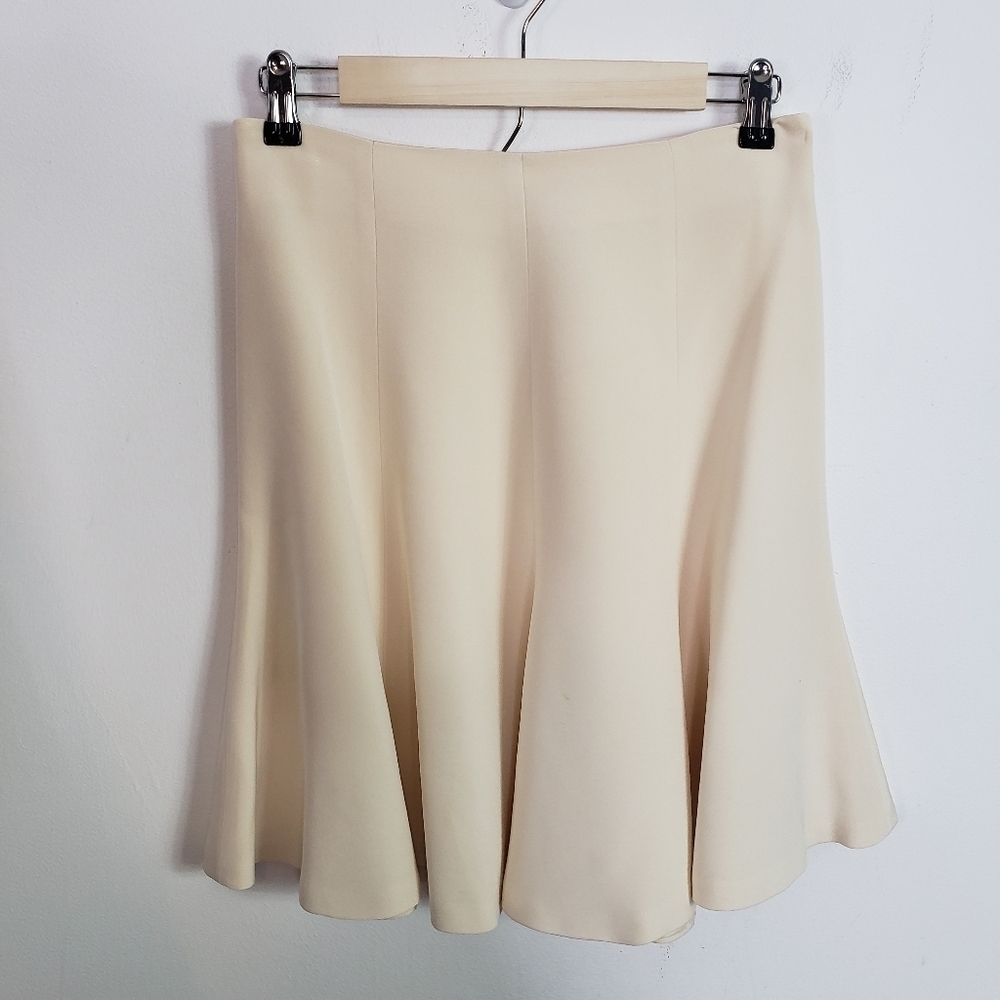 Provasou cream silk skirt suit flower buttons floral embroidered - Picture 6 of 13